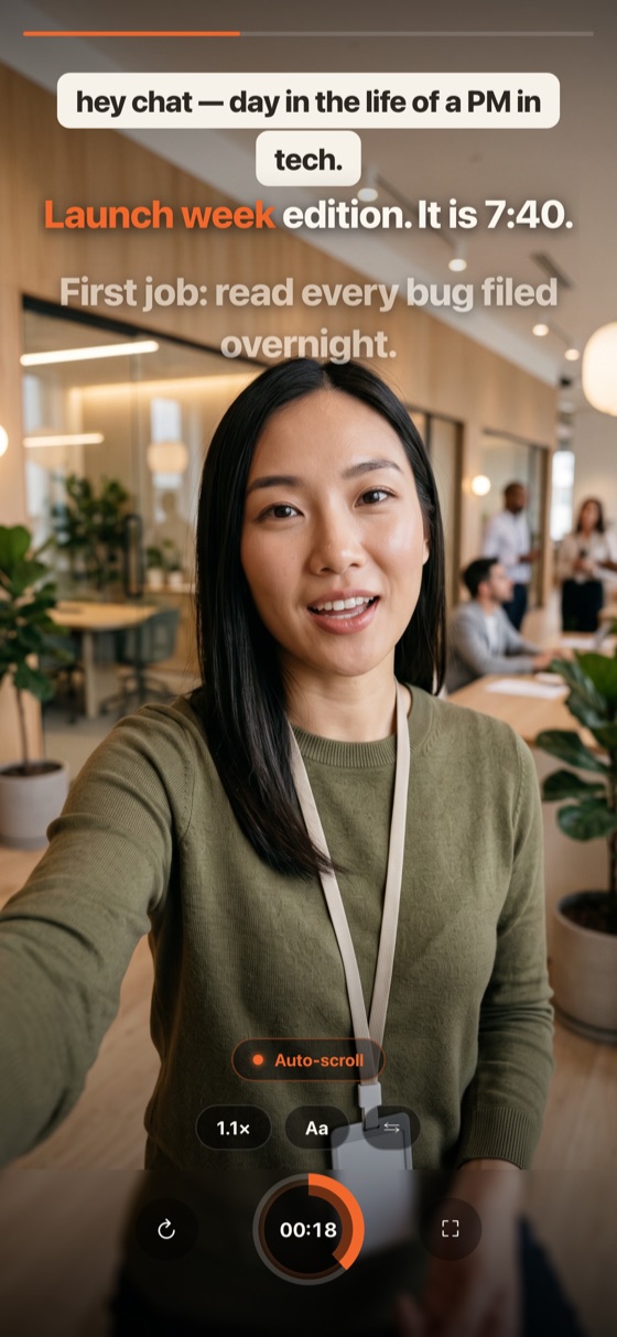 Filming a day-in-the-life in an open-plan tech office during launch week